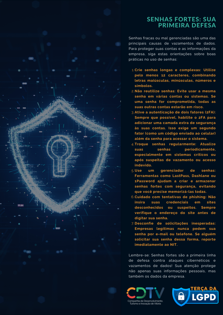 Senhas fortes: Sua primeira defesa