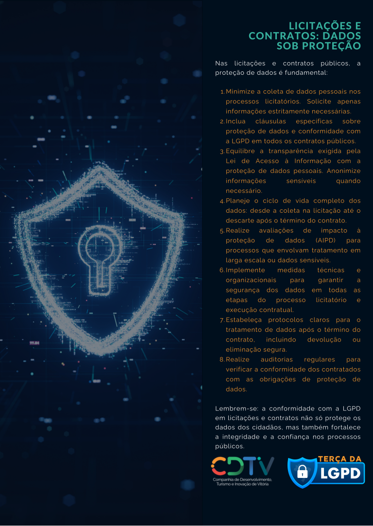 Licitações e Contratos: Dados sob proteção